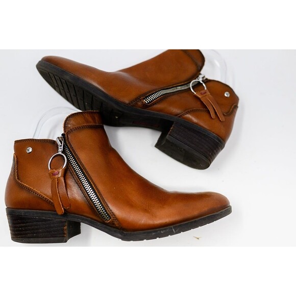 Pikolino's womens brown leather bootie ankle boots 41 9.5/10 - Picture 4 of 9